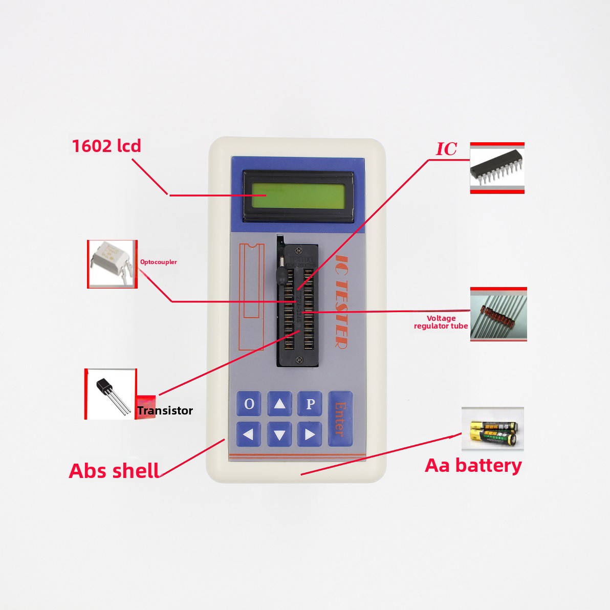 Diy Electronics Shop - Tester per transistor IC TSH‑06F per