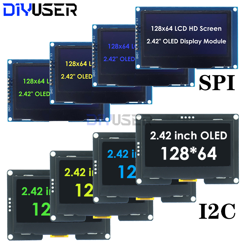 I2C Lcd Display - DIYUSER Display OLED LCD da 2.42