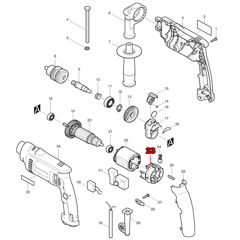 Portaspazzole Sostituisci Per  - Makita Drill Hp1640 recensione e prezzo