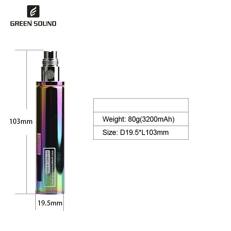 Batteria GS Ego 3 III 3200mAh  - Diy Vape Electronics recensione e prezzo