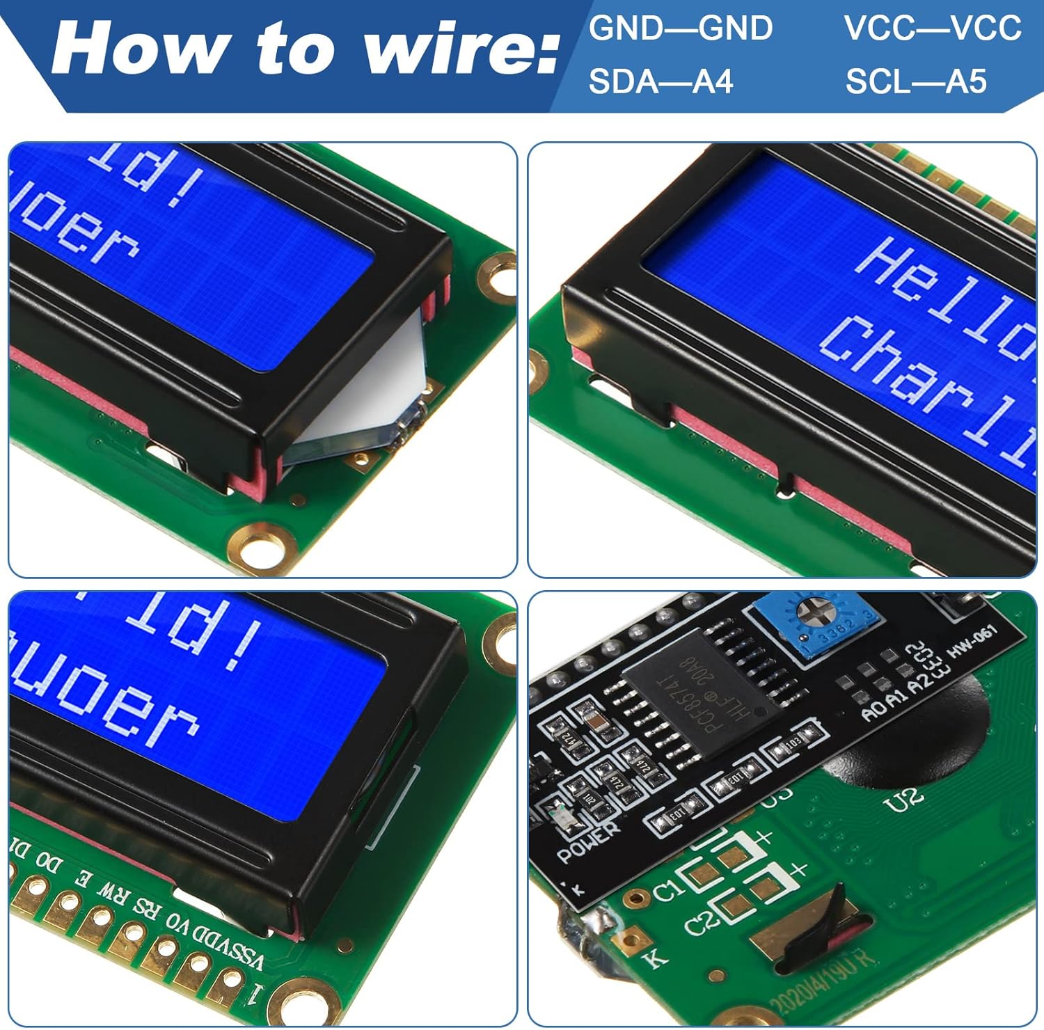 1 Set Modulo LCD 1602 20*4 Sch - I2C Lcd Display recensione e prezzo